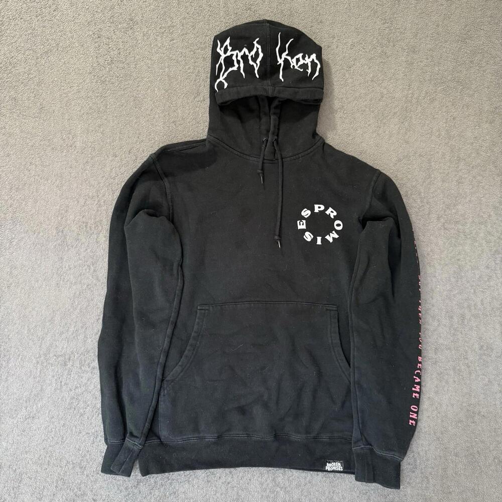 Broken Promises Skeleton Graphic Hoodie Black Men’s